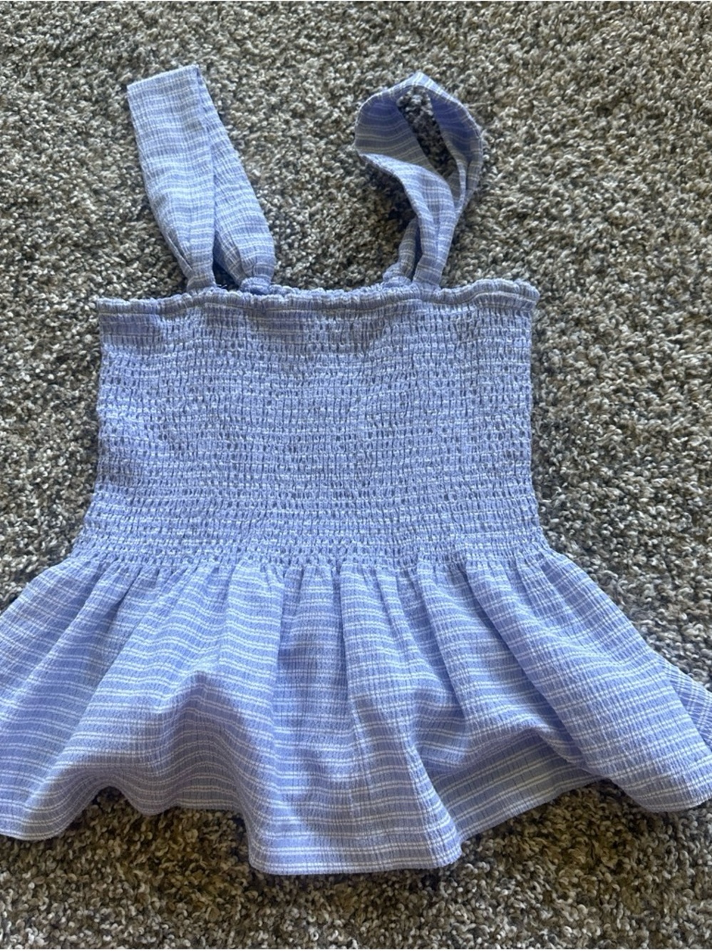 Source Unknown Light Lavender Smocked Peplum Camisole
